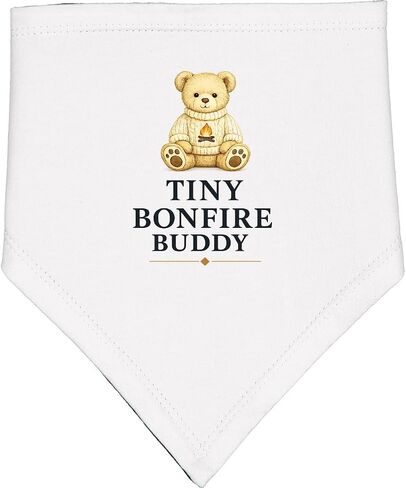 inktastic Camping Bonfire Teddy Bear Baby Bandana Bib in Kuwait