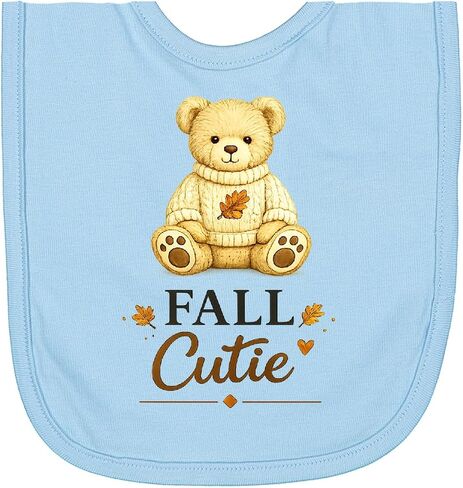inktastic Cute Fall Teddy Bear Newborn Bib in Kuwait