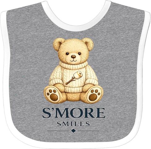 inktastic Camping Teddy Bear S'mores Baby Bib in Kuwait