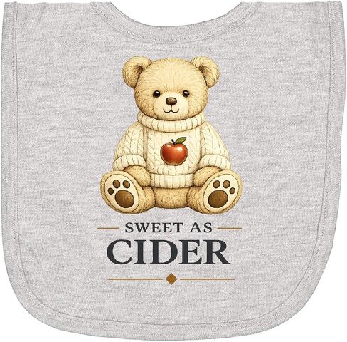 inktastic Fall Teddy Bear Cider Newborn Bib in Kuwait