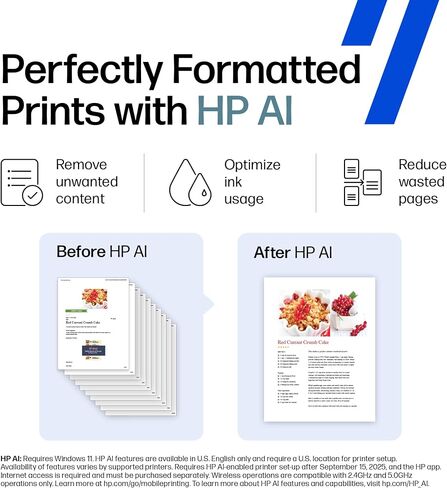 HP Envy Photo 7975 Wireless Color Inkjet Photo Printer, Print, scan, Copy, Easy Setup, Mobile Printing, Best-for-Home, 3 Month Trial of Instant Ink Included, AI-Enabled (B63K3A) (Renewed) in Kuwait