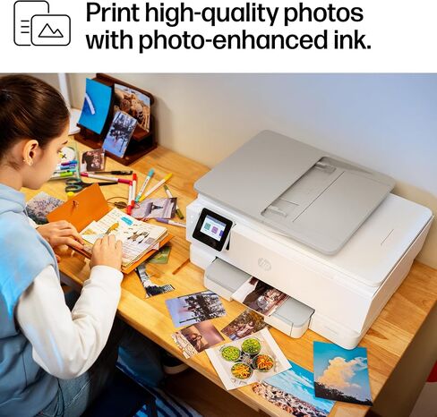 HP Envy Photo 7975 Wireless Color Inkjet Photo Printer, Print, scan, Copy, Easy Setup, Mobile Printing, Best-for-Home, 3 Month Trial of Instant Ink Included, AI-Enabled (B63K3A) (Renewed) in Kuwait
