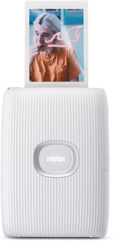 Fujifilm Instax Mini Link 2 Smartphone Photo Printer, Wireless, Portable, and Lightweight Instant Film Printer, Bluetooth, Compatible on iPhone IOS or Android Devices - Clay White (Renewed) in Kuwait