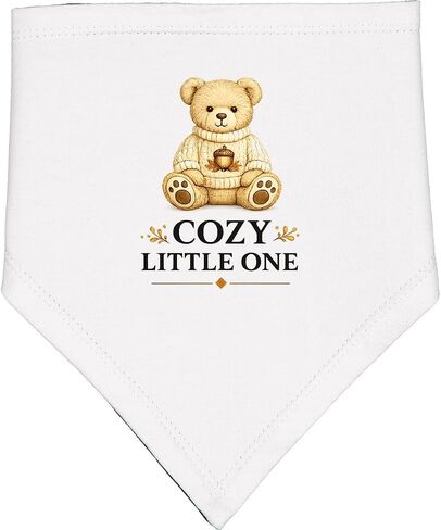 inktastic Cozy Little Bear Fall Baby Bandana Bib in Kuwait