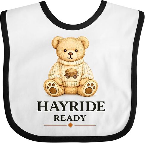 inktastic Fall Teddy Bear Hayride Baby Bib in Kuwait