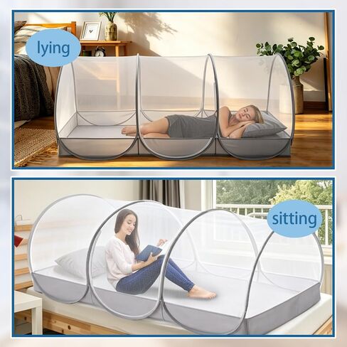 79 * 40 * 35 Inch Extra Large Pop Up Mosquito Net Tent | Foldable Mosquito Net for Bed, Portable Camping Mosquito Net, Mosquito Mesh Tent for Bed Camping Patio Living Room in Saudi Arabia