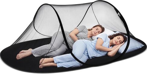 Newwiee 78 * 53 * 30 Inch Extra Large Pop up Mosquito Net 2 Person Portable Foldable Mosquito Bug Net Mesh Tent Canopy for Camping Bed Travel Patio in Kuwait