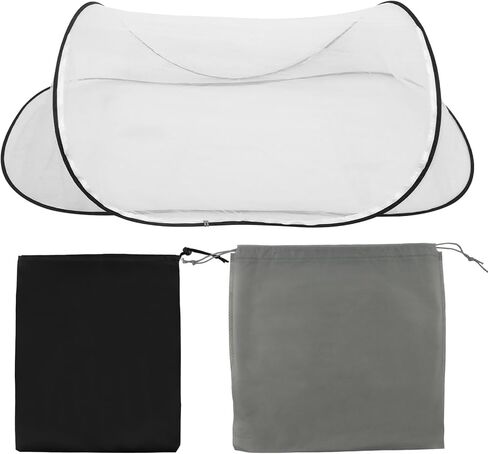 Pop-Up Mosquito Net for Bed, 78 * 31 * 22inch Foldable & Detachable Mosquito Tent with Double Zipper, Lightweight Bed Tent for Travel, Camping, Home, Single Adult Use in Kuwait