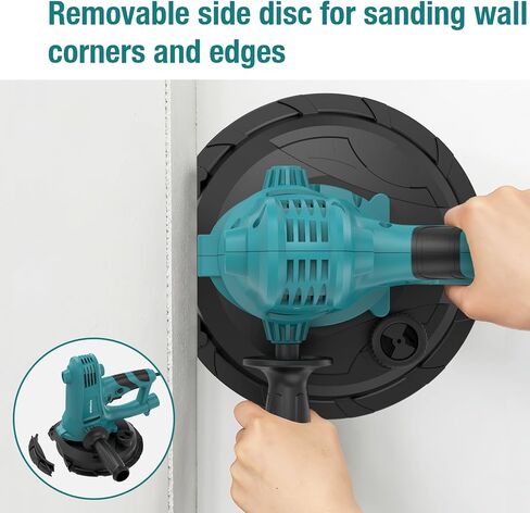 Drywall Sander, 750W Electric Drywall Sander with Vacuum Dust Collection, Variable Speed 1500–2700 RPM Wall Sander with 180mm Sanding Disc & Complete Accessories in Kuwait