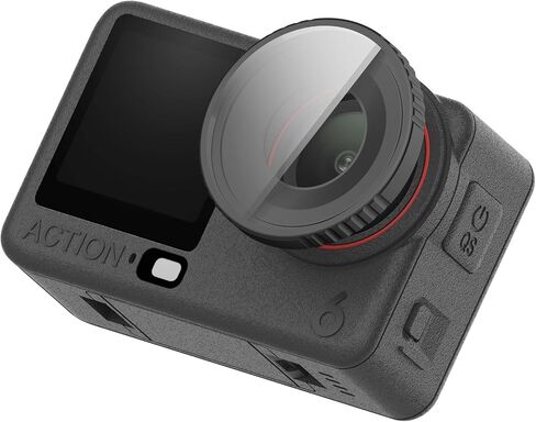 LOKEKE Compatible with DJI Osmo Action 6 UV Filter Cap Protector, Aluminum Alloy & Optical Tempered Glass Protective Case Cover Shell Guard Cap Compatible with DJI Osmo Action 6 Filter Lens in Kuwait