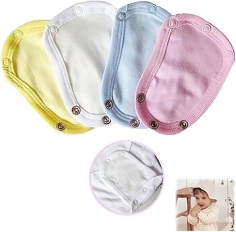 3Pcs Baby Jumpsuit Diaper Infant Romper Length Extender Bodysuit Snap Button Extended Diaper for Triangle Crotch Clothing in Kuwait