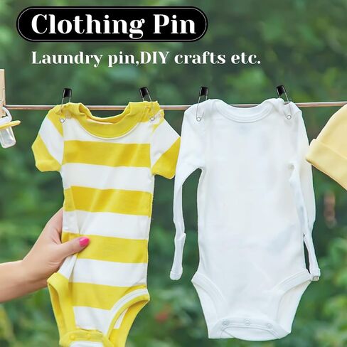 50Pcs Safety Pins for Diaper, 2.17 Inch Black Pins | Plastic Head Cloth Diaper Nappy Pins with Locking Closures Stainless Steel Pins for Clothes, Sewing, Craft Supplies in Kuwait