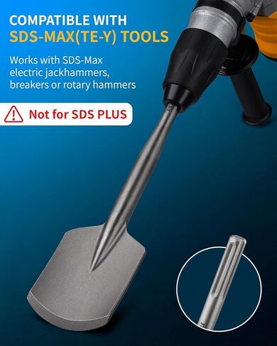 Firecore 4-1/2" x 17" SDS Max Clay Spade Bit for Landscaping and Gardening | Clay Spade Shovel for SDS Max Rotary Hammer Electric Jackhammer, Trenching Digging Tools for Clay Gravel Adobe Sandstone Soil in Kuwait