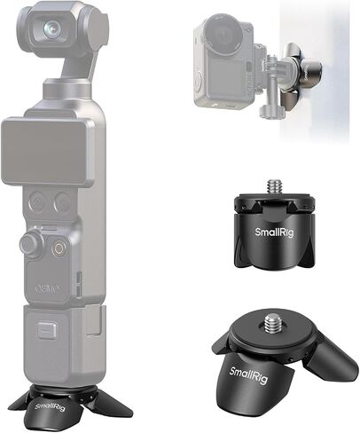 SMALLRIG Auto-Deploy Mini Stand Tripod for DJI Osmo Pocket 4P/4/3, for Insta360 Luna Ultra, Magnetic Mount with 1/4"-20 Screw for Action Camera, Compact Travel Vlog Video Photography Accessories -6794 in Kuwait