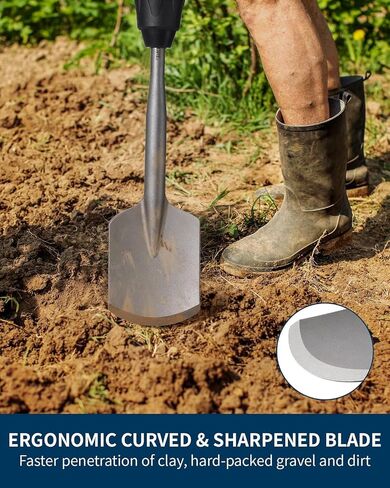 Firecore 4-1/2" x 17" SDS Max Clay Spade Bit for Landscaping and Gardening | Clay Spade Shovel for SDS Max Rotary Hammer Electric Jackhammer, Trenching Digging Tools for Clay Gravel Adobe Sandstone Soil in Kuwait
