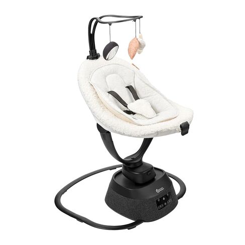 Babymoov Swoon Evolution Connect Smart Baby Swing, App-Controlled Electric Baby Bouncer with Multiple Motions, Speeds, Music, Timer & Remote Control, Mocca in Kuwait
