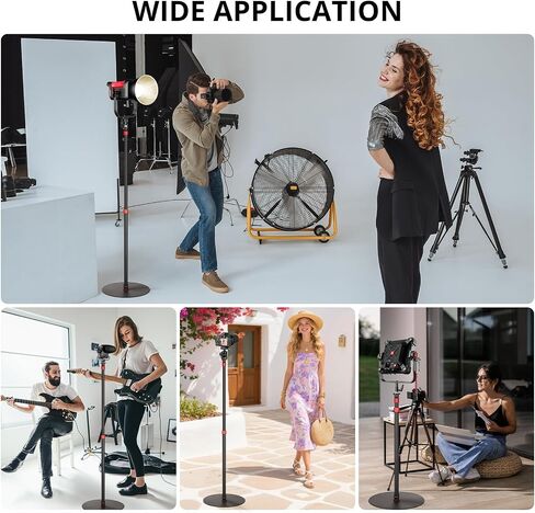 GVM YB2L200 79.9in Heavy Duty Light Stand Kit (2-Pack), Round Base Monopod, 10kg Load Capacity, Flat Base for Stability, for Video Recording, Live Streaming, Interviews & Photography Studio in Kuwait