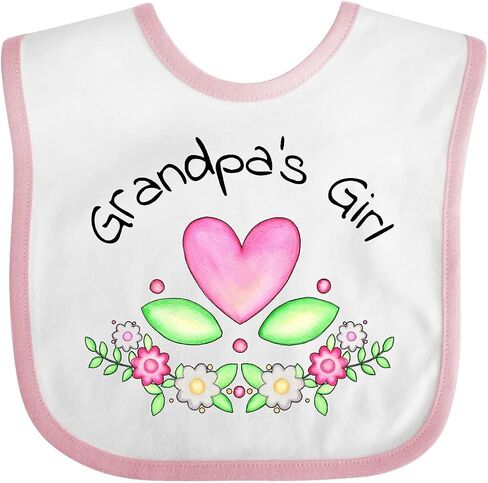 inktastic Grandpa's Girl Heart Flowers Baby Gift Set, Baby Bodysuit and Baby Bib in Kuwait