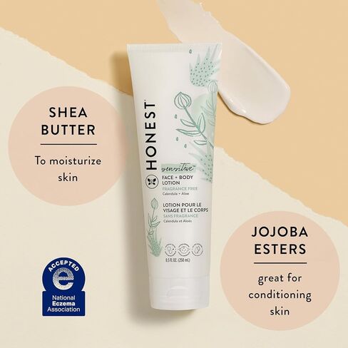 The Honest Company Fragrance Free Bundle for Sensitive Skin | 2-in-1 Cleansing Shampoo + Body Wash and Hydrating Face + Body Lotion | Gentle for Baby + Hypoallergenic | 10 fl oz, 8.5 fl oz in Kuwait