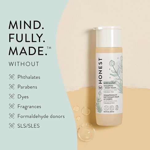 The Honest Company Fragrance Free Bundle for Sensitive Skin | 2-in-1 Cleansing Shampoo + Body Wash and Hydrating Face + Body Lotion | Gentle for Baby + Hypoallergenic | 10 fl oz, 8.5 fl oz in Kuwait
