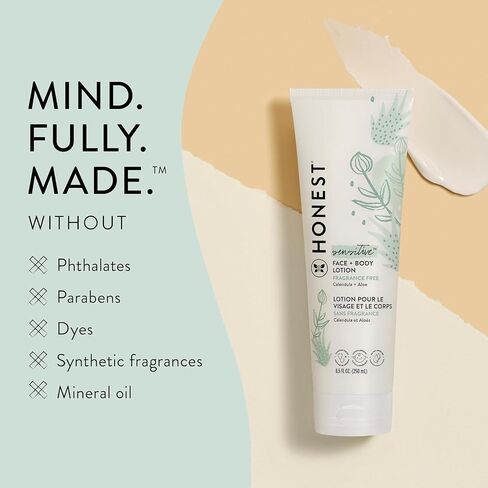 The Honest Company Fragrance Free Bundle for Sensitive Skin | 2-in-1 Cleansing Shampoo + Body Wash and Hydrating Face + Body Lotion | Gentle for Baby + Hypoallergenic | 10 fl oz, 8.5 fl oz in Kuwait