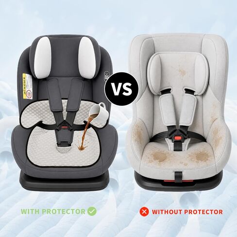 Cool-Touch Potty Training Car Seat Protector, 2 Pack – Feels Cooler & Less Stuffy Than Regular Pads, Waterproof Non-Slip Toddler Piddle Pad, Machine Washable for Car Seats, Strollers & High Chairs in Kuwait