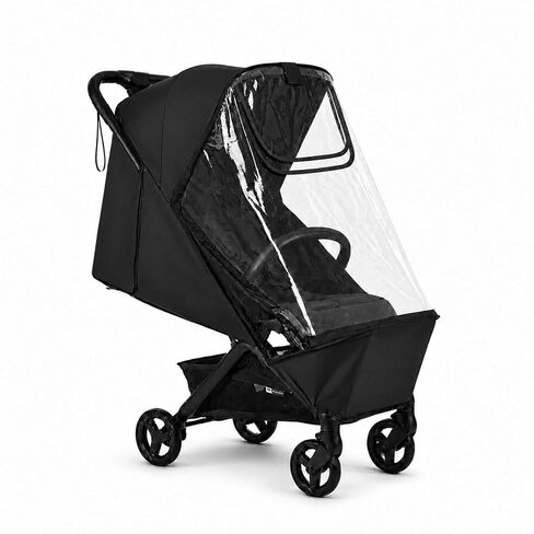 Stroller Rain Cover Compatible with Bugaboo Butterfly & Butterfly 2, Clear Weather Shield with Front Access Window, Ventilation Holes & Built-in Storage Pouch, Full Coverage Protection in Kuwait