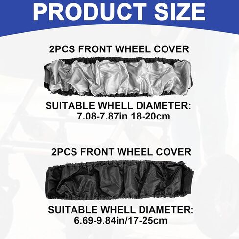 4 Pcs Baby Stroller Wheel Covers, Dustproof & Noise Reducing Protective Tire Covers,Stroller Dustproof Tire Protector for Toddler Car in Kuwait