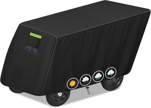 6-Passenger Stroller Cover Compatible with Angeles Bye Bye Buggy, 600D Heavy-Duty Waterproof Protection with 50+ UPF UV Shield, for Commercial Daycare & Preschool Strollers, Black in Kuwait
