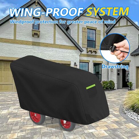 6 Passenger Seater Stroller Cover,600D Heavy Duty Waterproof & Dustproof Covers for Buggy Tarp Commercial Daycare and Preschool Strollers, All-Weather, Black in Kuwait