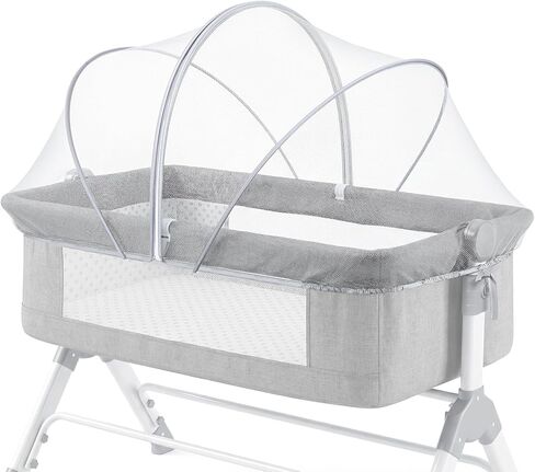Orzbow Bassinet Cover for Cats - Breathable Mosquito Net Cover for Cradles/Travel Cribs/Mini Cribs, Baby Mosquito Net to Keep Pets Out, Baby Bassinet Accessories, Two-Way Self-Locking Zippers, White in Kuwait