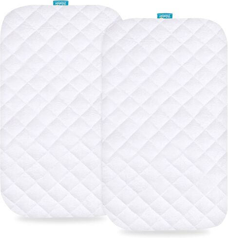 Waterproof Bassinet Mattress Pad 2 Pack and Baby Bassinet Sheets 4 Pack Compatible with Baby Delight Bassinet in Kuwait