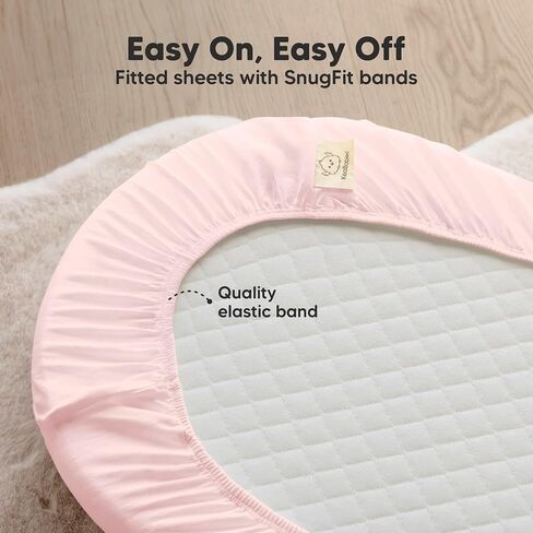 KeaBabies 2-Pack Bassinet Sheets for Girls, Boys and 2-Pack Bassinet Sheets - 33x17 Universal Baby Mattress Pad Protector Cover - Soft and Breathable Baby Bedding Cover in Kuwait
