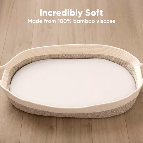 KeaBabies 2-Pack Bassinet Sheets for Girls, Boys and 2-Pack Bassinet Sheets - 33x17 Universal Baby Mattress Pad Protector Cover - Soft and Breathable Baby Bedding Cover in Kuwait