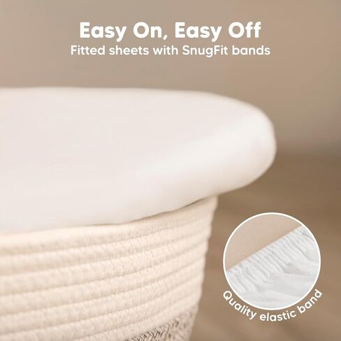 KeaBabies 2-Pack Bassinet Sheets for Girls, Boys and 2-Pack Bassinet Sheets - 33x17 Universal Baby Mattress Pad Protector Cover - Soft and Breathable Baby Bedding Cover in Kuwait