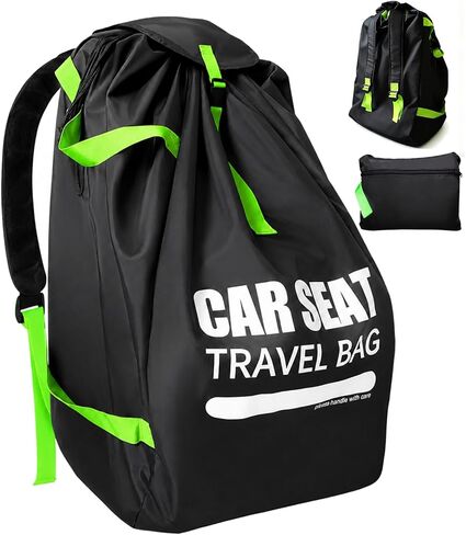 Car Seat Travel Bag for Airplane, Thickened Large Car Seat Bags for Air Travel with Comfort Padded Straps, Carseat Storage Bag/Backpack for Carseat Airport, Carseat Cover Travel,Baby Travel Essential in Kuwait
