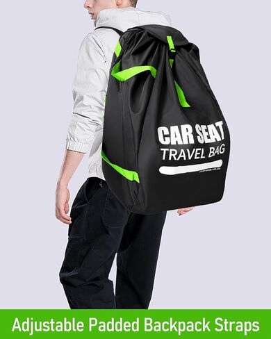 Car Seat Travel Bag for Airplane, Thickened Large Car Seat Bags for Air Travel with Comfort Padded Straps, Carseat Storage Bag/Backpack for Carseat Airport, Carseat Cover Travel,Baby Travel Essential in Kuwait