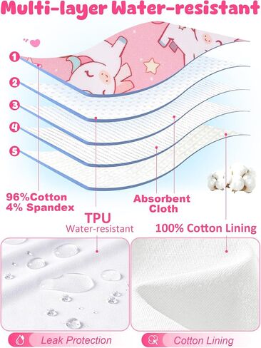 Girls Potty Training Underwear Toilet Potty Underpants Cotton Absorbent Leak-Resistant Feel Wet 4 Pack for Toddler Baby 6 Unicorn Mermaid in Saudi Arabia