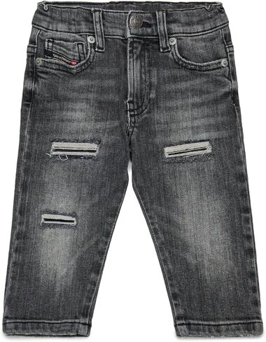 Diesel Baby Dark Gray Regular Jeans with Rips - D-jools-b in Kuwait
