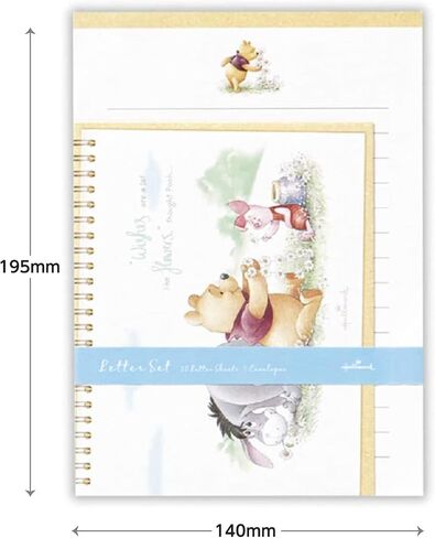 Hallmark 819262 Disney Winnie the Pooh Letter Set, Floral Decoration in Kuwait