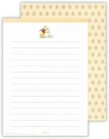 Hallmark 819262 Disney Winnie the Pooh Letter Set, Floral Decoration in Kuwait
