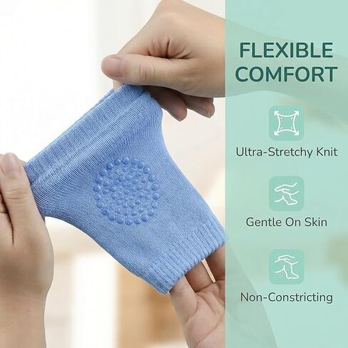 Baby Knee Pads for Crawling, Anti-Slip Soft Cotton Knee & Elbow Protectors, Stretchable Breathable Knee Guards for Infants & Toddlers, 1 pair in Kuwait