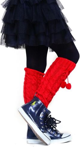 Fashion Mic Kids Fun and Cute Legwarmers - Pom Poms in Kuwait