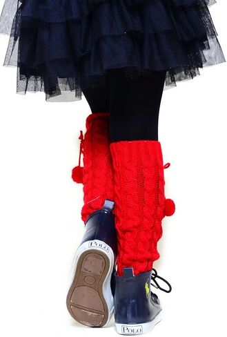 Fashion Mic Kids Fun and Cute Legwarmers - Pom Poms in Kuwait