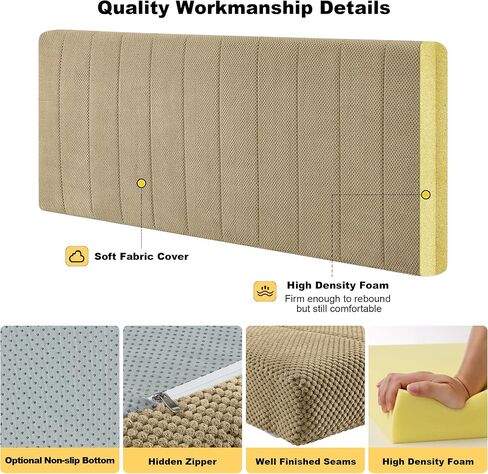 Custom Size Fireplace Baby Proof Proofing Corduroy Soft Hearth Cushion Pad Cover Edge Protector Bumper for Babies Chlid, Customized Window Bench Seat Foam Cushion for Indoor Furniture, Non Slip Bottom in Kuwait