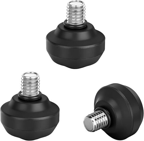 Koolehaoda 3PCS Tripod Feet, Anti-Slip Rubber Foot with Steel Spike | Stainless Steel Spike Replacement Parts, 3/8" Thread, Universal Compatible with Tripod Monopod Legs, Non-Slip Stable in Kuwait