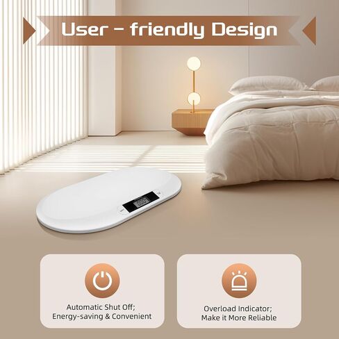 Baby Scale, Digital Infant Scale, LCD Display, Portable ABS Body, Rubber Feet, Accurate Growth Tracking, Baby Home, Pet Use, Clinic Use, 10g Precision, 20kg 55x32cm in Kuwait
