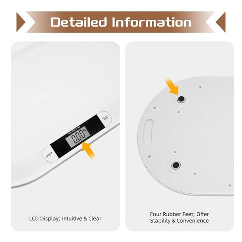 Baby Scale, Digital Infant Scale, LCD Display, Portable ABS Body, Rubber Feet, Accurate Growth Tracking, Baby Home, Pet Use, Clinic Use, 10g Precision, 20kg 55x32cm in Kuwait