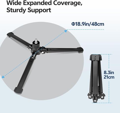 TONYBOO Monopod Tripod Base, Heavy Duty Aluminum Monopod Support Feet with 3/8-Inch Screw, Foldable Desktop Mini Tripod Stand for DSLR Camera, Stabilizer, Camcorder, Outdoor Photography-TM-5 in Kuwait