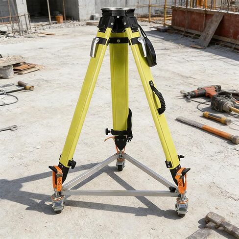 Measuring Tool Tripod Leg Stand Aluminum Alloy Mobile Support with Swivel Wheels for Level Theodolite Total Station Scanner in Kuwait